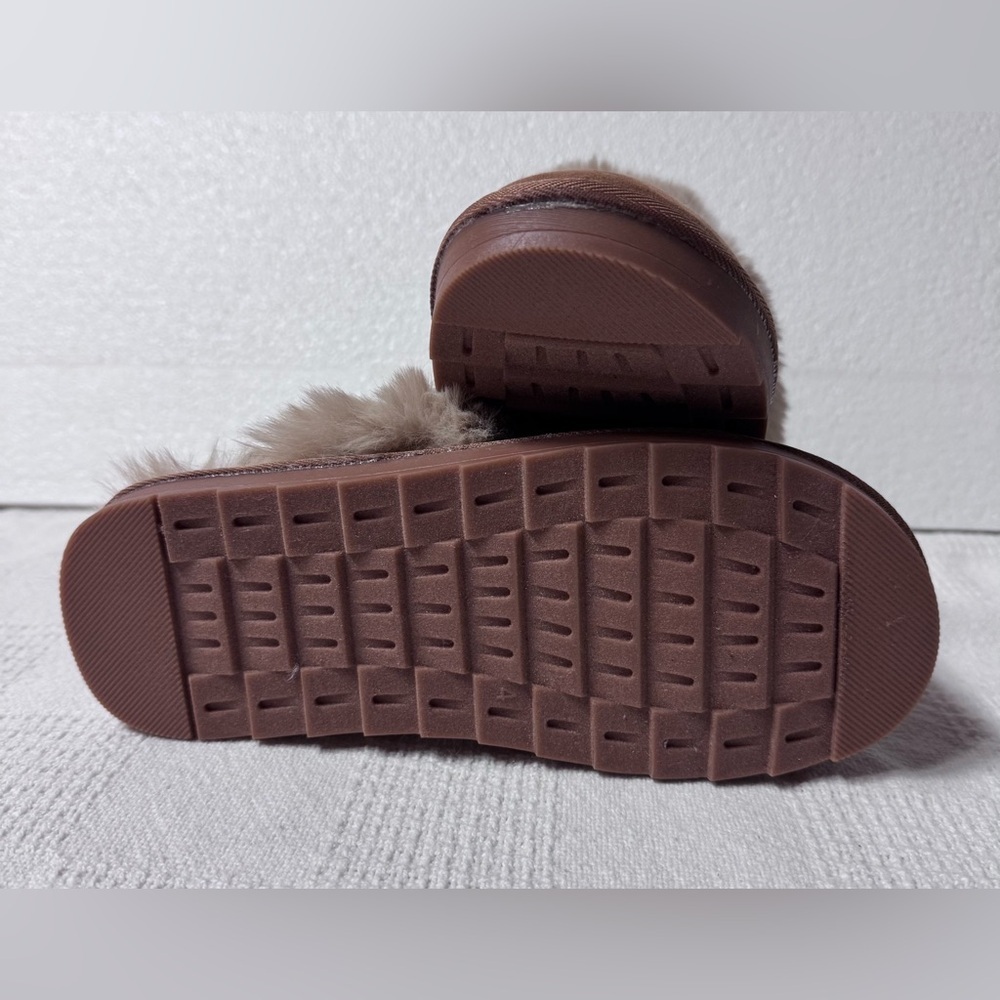 MIA Tan Faux-Fur Backless Slide Big Kids Girl - Picture 12 of 13